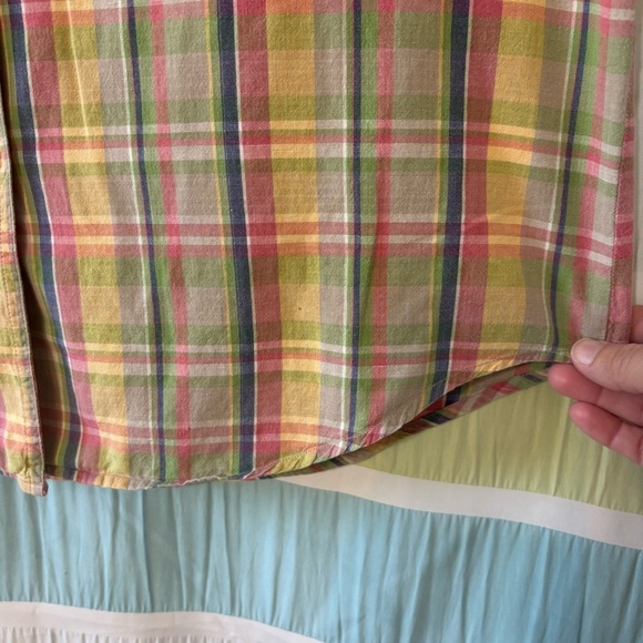 Vintage Abercrombie Grandmacore Plaid Blouse Sz Medium - Picture 4 of 8